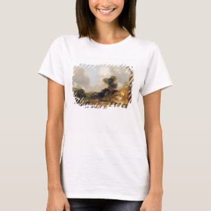 Landschaft mit Strom und Wehr (Öl auf Leinwand) T-Shirt