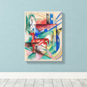 Landschaft mit Tieren Leinwanddruck (Insitu (Holzboden))
