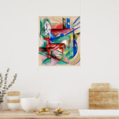 Landschaft mit Tieren von Franz Marc Poster (Küche)