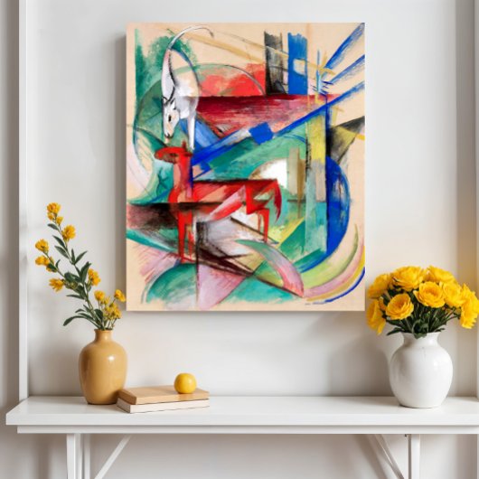 Landschaft mit Tieren von Franz Marc Poster