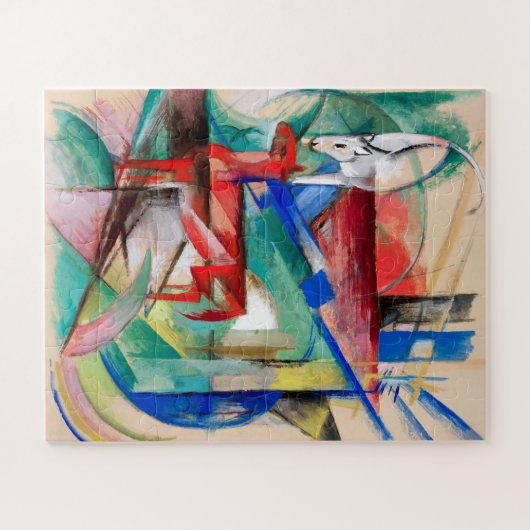 Landschaft mit Tieren von Franz Marc Puzzle (Horizontal)