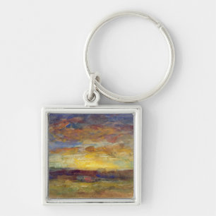 Landschaft mit untergehender Sonne Schlüsselanhänger