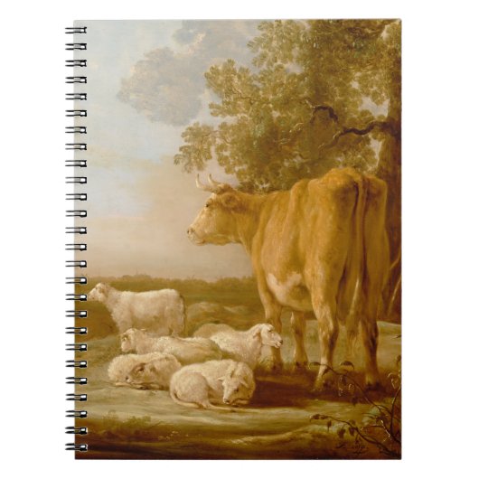Landschaft mit Vieh Aelbert Cuyp Notizblock (Vorderseite)