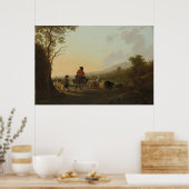 Landschaft mit Viehzüchtern und Hirten Poster (Küche)