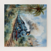 Landschaft mit viktorianischer Eisenbahn Puzzle (Horizontal)