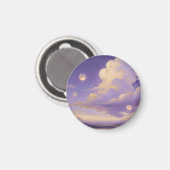 Landschaft mit violetter Wolke Magnet (Vorderseite/Rückseite)