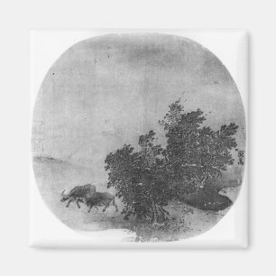 Landschaft mit Wasserbüffel, Song-Dynastie Magnet
