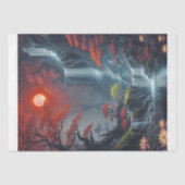 Landschaft mit Wasserfall-Dekupage Seidenpapier (Vorderseite)