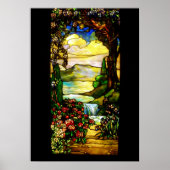 Landschaft mit Wasserfall, Tiffany 1920 Poster (Vorne)