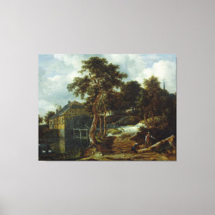 Landschaft mit Wassermühle, Jacob Isaacksz. van Ru Leinwanddruck