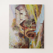Landschaft mit Wasserrad Puzzle (Vertikal)