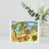 Landschaft mit wilden Bäumen #1 Postkarte (Stehend Vorderseite)