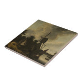 Landschaft mit Windmühle - Salomon Rombouts Fliese (Seite)