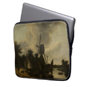 Landschaft mit Windmühle - Salomon Rombouts Laptopschutzhülle (Vorderseite Links)