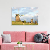 Landschaft mit Windmühlen und Schafen Leinwanddruck (Insitu (Wohnzimmer))