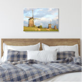 Landschaft mit Windmühlen und Schafen Leinwanddruck (Insitu (Schlafzimmer))
