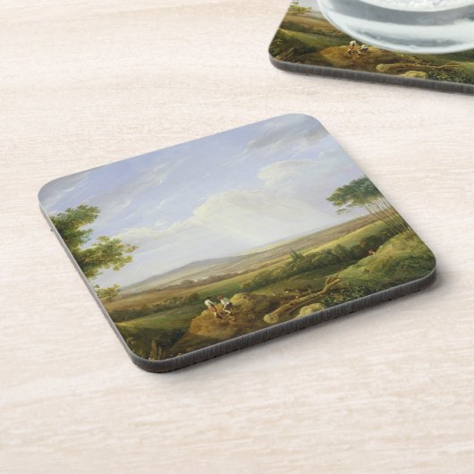 Landschaft mit Zahlen (Öl auf Platte) Untersetzer (Linke Seite)