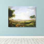 Landschaft mit Zahlen (Öl auf Tafel) Leinwanddruck (Insitu (Holzboden))