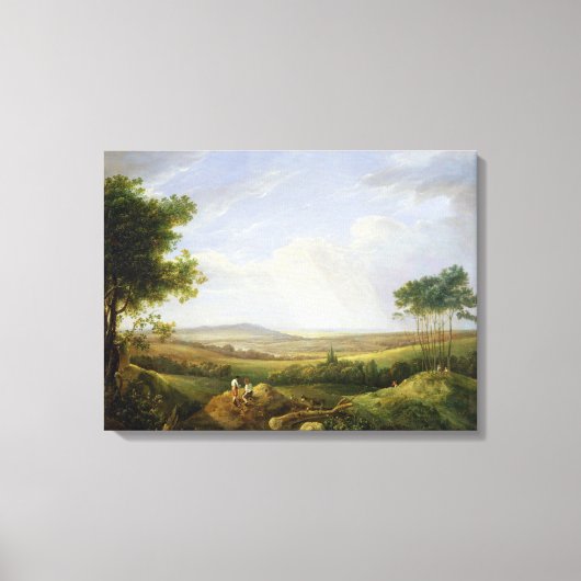 Landschaft mit Zahlen (Öl auf Tafel) Leinwanddruck (Vorderseite)