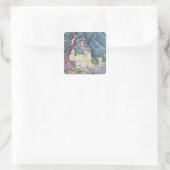 Landschaft mit Ziegen, 1895 Quadratischer Aufkleber (Tasche)