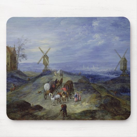 Landschaft mit zwei Windmühlen, 1612 Mousepad (Vorne)