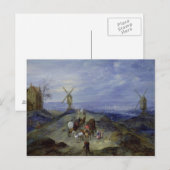 Landschaft mit zwei Windmühlen, 1612 Postkarte (Vorne/Hinten)