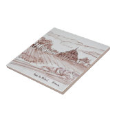 Landschaft Mont Saint-Michel| Normandie, Frankreic Fliese (Seite)