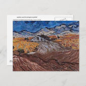 Landschaft nahe Saint-Rémy, Vincent van Gogh Fine Postkarte (Vorne/Hinten)