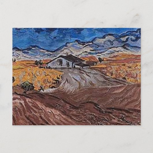 Landschaft nahe Saint-Rémy, Vincent van Gogh Fine Postkarte (Vorderseite)