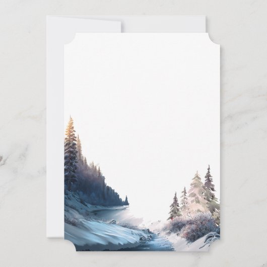 Landschaft, Natur, Party für die Waldversorgung Einladung (Rückseite)