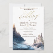 Landschaft, Natur, Waldhochzeit Einladung (Vorderseite)