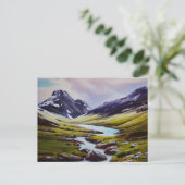 Landschaft Norwegen Malerei Postkarte (Stehend Vorderseite)