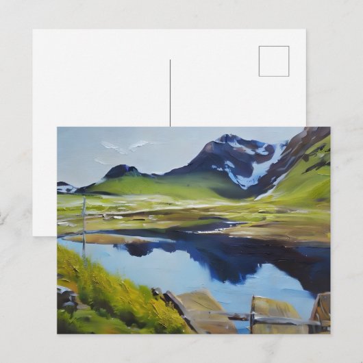 Landschaft Norwegen Postkarte (Vorne/Hinten)