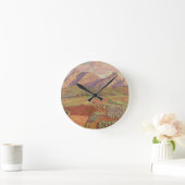 Landschaft (Öl auf Leinwand) Runde Wanduhr (Zuhause)