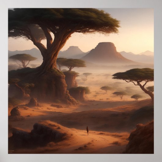 Landschaft Ostafrikas Poster (Vorne)