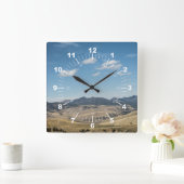 Landschaft #P4138 Quadratische Wanduhr (Zuhause)