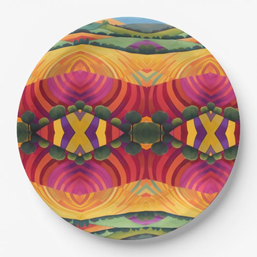 Landschaft Pappteller (Vorderseite)