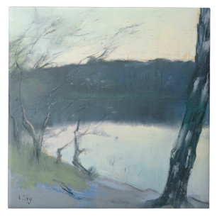 Landschaft (Pastell auf Leinwand) Fliese