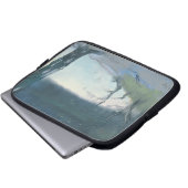 Landschaft (Pastell auf Leinwand) Laptopschutzhülle (Vorne Knopf)