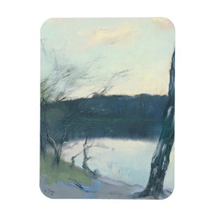 Landschaft (Pastell auf Leinwand) Magnet