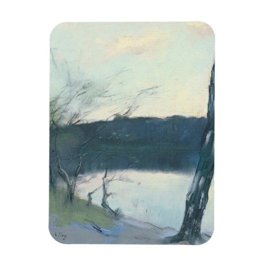 Landschaft (pastellfarben auf der Leinwand) Magnet (Vertikal)