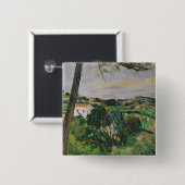 Landschaft Pauls Cezanne | mit rotem Dach oder der Button (Vorne & Hinten)