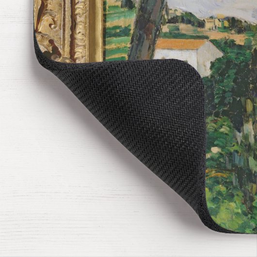 Landschaft Pauls Cezanne | mit rotem Dach oder der Mousepad (Ecke)