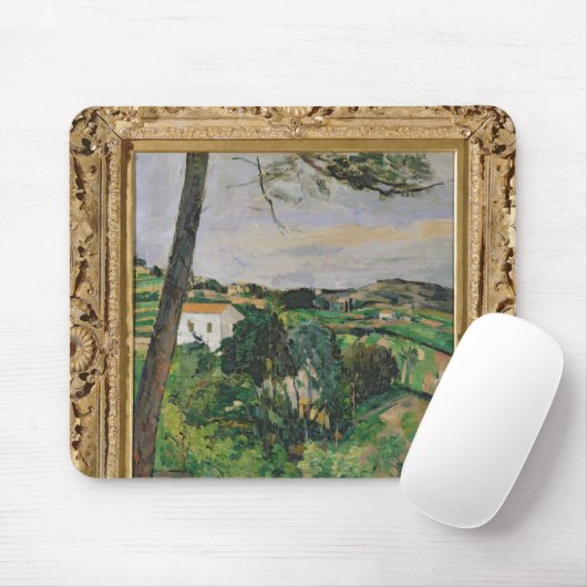 Landschaft Pauls Cezanne | mit rotem Dach oder der Mousepad (Mit Mouse)