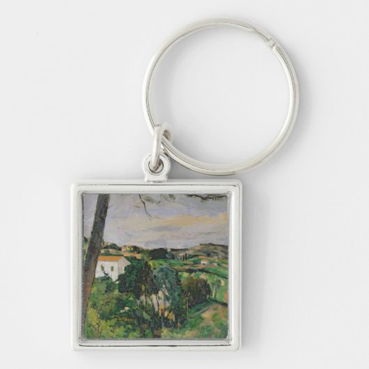 Landschaft Pauls Cezanne | mit rotem Dach oder der Schlüsselanhänger (Vorne)
