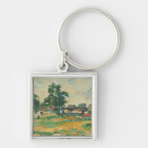 Landschaft Pauls Cezanne   nahe Paris, C. 1876 (Ö Schlüsselanhänger