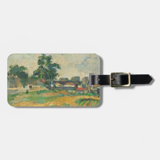 Landschaft Pauls Cezanne | nahe Paris, C. 1876 (Öl Gepäckanhänger (Vorderseite horizontal)
