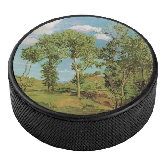 Landschaft Paysage Frederic Bazille Impressionist Eishockey Puck (3/4)