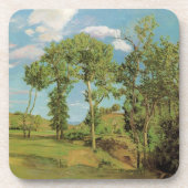 Landschaft Paysage Frederic Bazille Impressionist Getränkeuntersetzer (Vorderseite)
