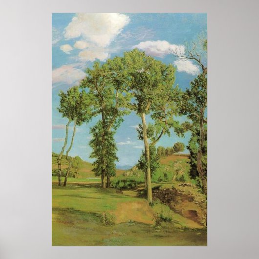 Landschaft Paysage Frederic Bazille Impressionist Poster (Vorne)